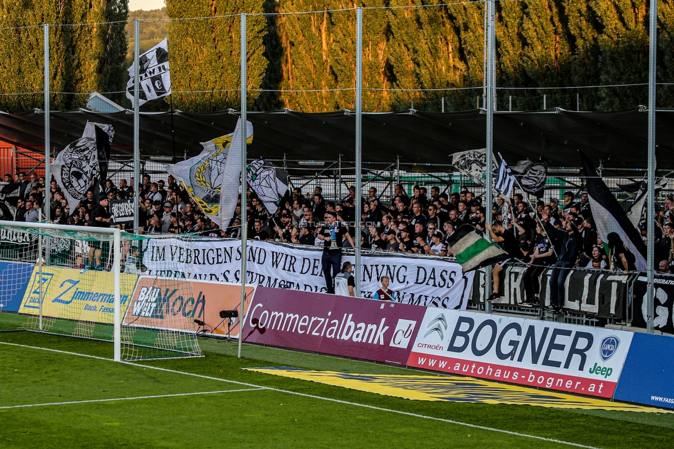 Mattersburg - Sturm Graz
Oesterreichische Fussball Bundesliga, 8. Runde, SV Mattersburg - SK Sturm Graz, Pappelstadion Mattersburg, 21.09.2019. 

Foto zeigt Fans von Sturm
