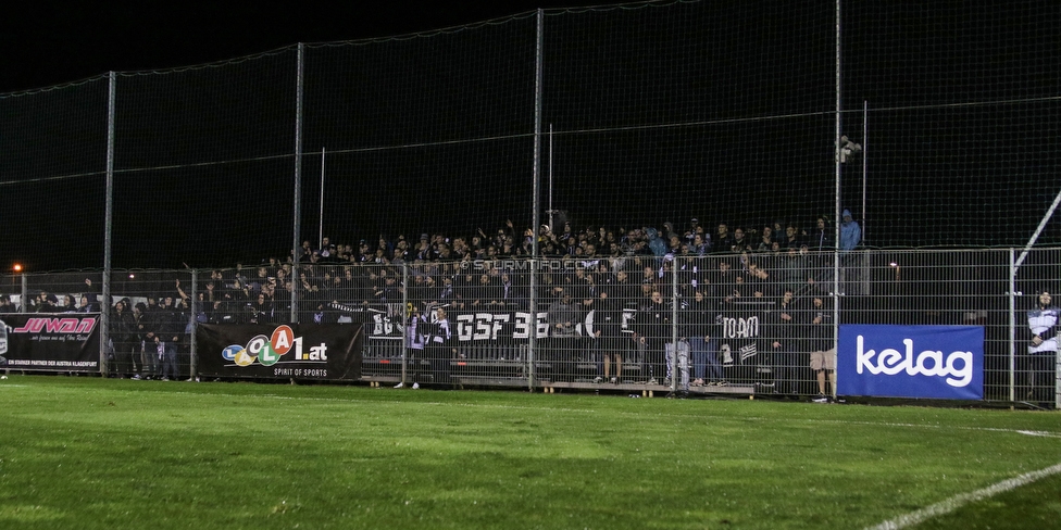 Austria Klagenfurt - Sturm Graz
OEFB Cup, 2. Runde, SK Austria Klagenfurt - SK Sturm Graz, Karawankenblick-Stadion Klagenfurt, 25.09.2019. 

Foto zeigt Fans von Sturm
