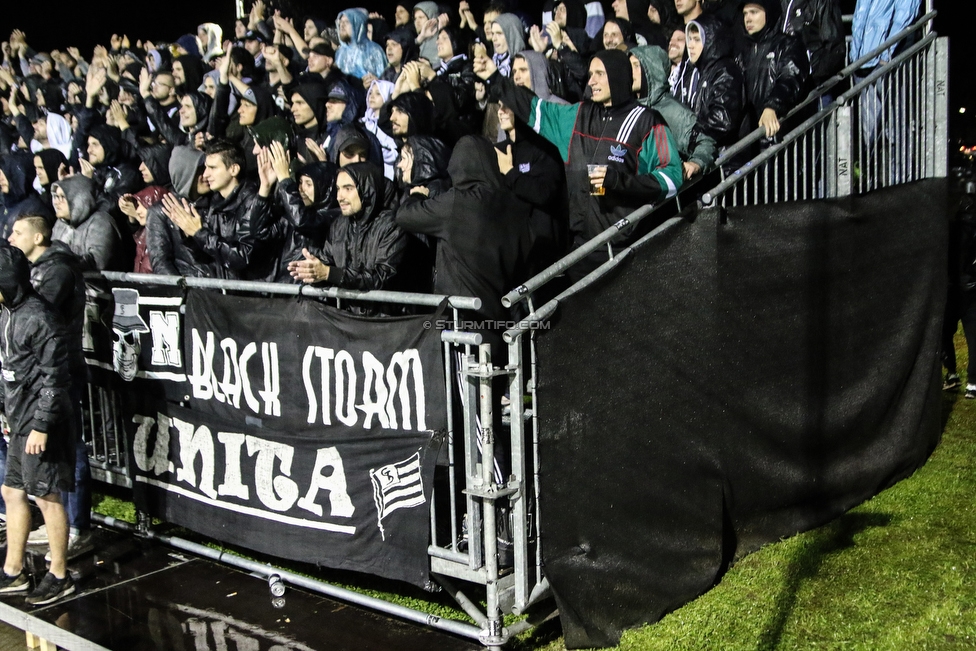 Austria Klagenfurt - Sturm Graz
OEFB Cup, 2. Runde, SK Austria Klagenfurt - SK Sturm Graz, Karawankenblick-Stadion Klagenfurt, 25.09.2019. 

Foto zeigt Fans von Sturm
