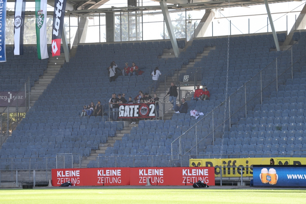 Sturm Graz - Admira Wacker
Oesterreichische Fussball Bundesliga, 9. Runde, SK Sturm Graz - FC Admira Wacker, Stadion Liebenau Graz, 29.09.2019. 

Foto zeigt Fans von Admira
