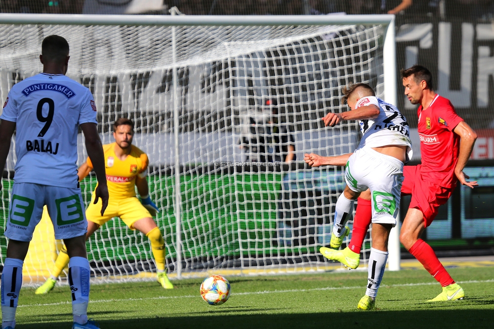 Sturm Graz - Admira Wacker
Oesterreichische Fussball Bundesliga, 9. Runde, SK Sturm Graz - FC Admira Wacker, Stadion Liebenau Graz, 29.09.2019. 

Foto zeigt Bekim Balaj (Sturm), Andreas Leitner (Admira) und Thorsten Roecher (Sturm)
Schlüsselwörter: tor