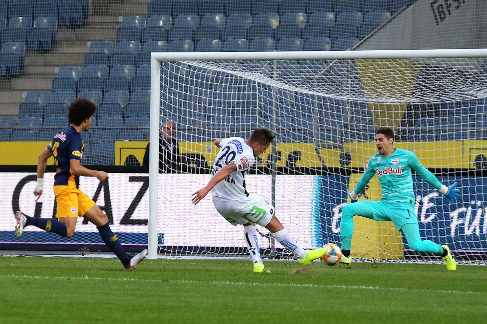 Sturm Graz - Salzburg
Oesterreichische Fussball Bundesliga, 11. Runde, SK Sturm Graz - FC RB Salzburg, Stadion Liebenau Graz, 19.10.2019. 

Foto zeigt Thorsten Roecher (Sturm) und Cican Stankovic (Salzburg)
