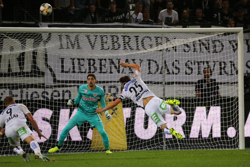 Sturm Graz - Salzburg
Oesterreichische Fussball Bundesliga, 11. Runde, SK Sturm Graz - FC RB Salzburg, Stadion Liebenau Graz, 19.10.2019. 

Foto zeigt Bekim Balaj (Sturm), Cican Stankovic (Salzburg) und Stefan Hierlaender (Sturm)
