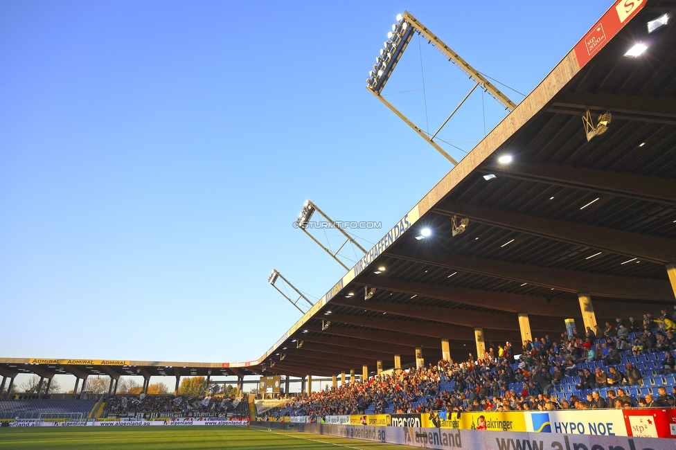 St. Poelten - Sturm Graz
Oesterreichische Fussball Bundesliga, 12. Runde, SKN St. Poelten - SK Sturm Graz, Arena St. Poelten, 26.10.2019. 

Foto zeigt Fans von Sturm
