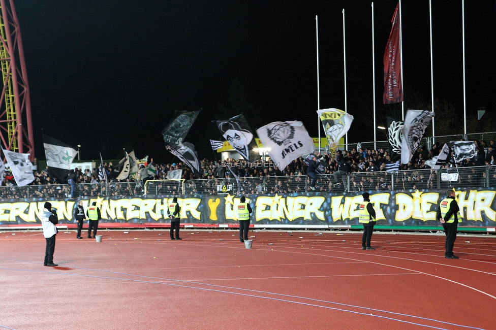 Kapfenberg - Sturm Graz
OEFB Cup, Achtelfinale, Kapfenberger SV - SK Sturm Graz, Franz-Fekete-Stadion Kapfenberg, 29.10.2019. 

Foto zeigt Fans von Sturm
