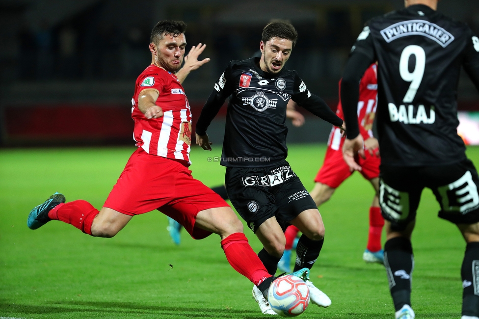 Kapfenberg - Sturm Graz
OEFB Cup, Achtelfinale, Kapfenberger SV - SK Sturm Graz, Franz-Fekete-Stadion Kapfenberg, 29.10.2019. 

Foto zeigt Otar Kiteishvili (Sturm)
