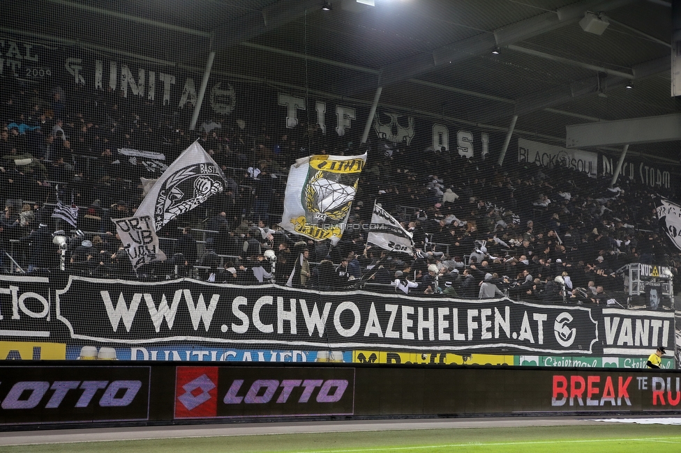 Sturm Graz - Wolfsberg
Oesterreichische Fussball Bundesliga, 13. Runde, SK Sturm Graz - Wolfsberger AC, Stadion Liebenau Graz, 02.11.2019. 

Foto zeigt Fans von Sturm
