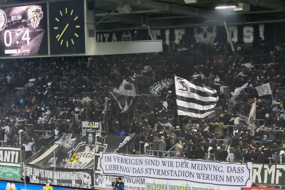 Sturm Graz - Wolfsberg
Oesterreichische Fussball Bundesliga, 13. Runde, SK Sturm Graz - Wolfsberger AC, Stadion Liebenau Graz, 02.11.2019. 

Foto zeigt Fans von Sturm
Schlüsselwörter: sturmstadion