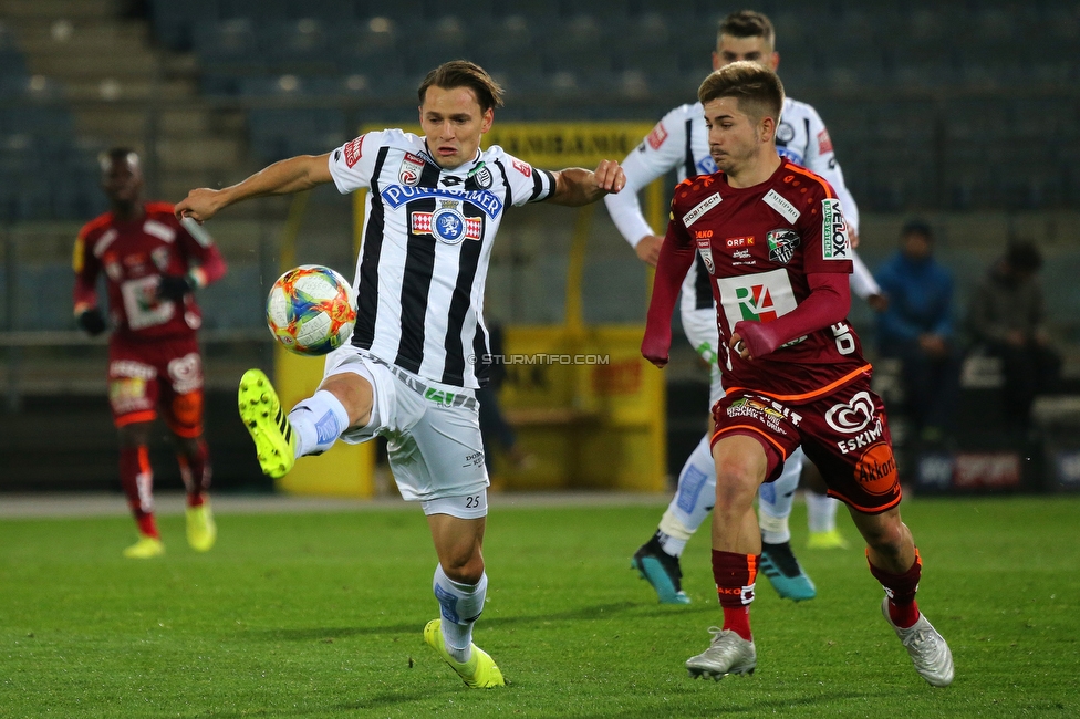 Sturm Graz - Wolfsberg
Oesterreichische Fussball Bundesliga, 13. Runde, SK Sturm Graz - Wolfsberger AC, Stadion Liebenau Graz, 02.11.2019. 

Foto zeigt Stefan Hierlaender (Sturm)
