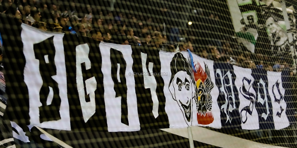 Sturm Graz - Hartberg
Oesterreichische Fussball Bundesliga, 14. Runde, SK Sturm Graz - TSV Hartberg, Stadion Liebenau Graz, 09.11.2019. 

Foto zeigt Fans von Sturm
Schlüsselwörter: brigata