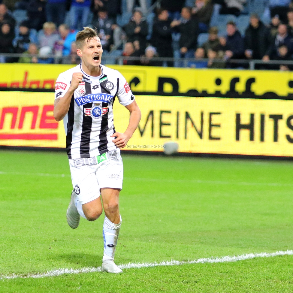 Sturm Graz - Hartberg
Oesterreichische Fussball Bundesliga, 14. Runde, SK Sturm Graz - TSV Hartberg, Stadion Liebenau Graz, 09.11.2019. 

Foto zeigt Thorsten Roecher (Sturm)
Schlüsselwörter: torjubel