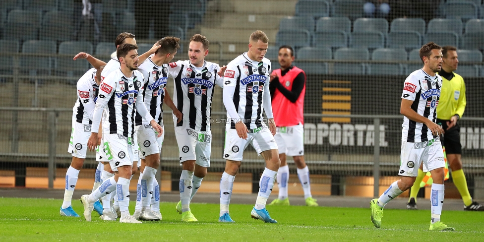 Sturm Graz - Hartberg
Oesterreichische Fussball Bundesliga, 14. Runde, SK Sturm Graz - TSV Hartberg, Stadion Liebenau Graz, 09.11.2019. 

Foto zeigt die Mannschaft von Sturm
Schlüsselwörter: torjubel