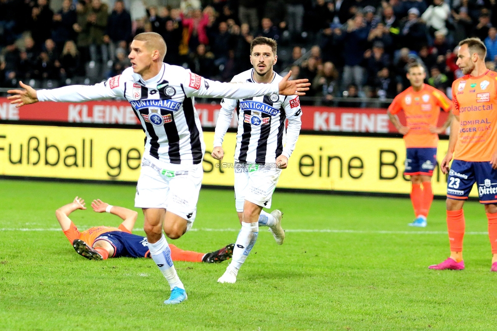 Sturm Graz - Hartberg
Oesterreichische Fussball Bundesliga, 14. Runde, SK Sturm Graz - TSV Hartberg, Stadion Liebenau Graz, 09.11.2019. 

Foto zeigt Kiril Despodov (Sturm)
Schlüsselwörter: torjubel