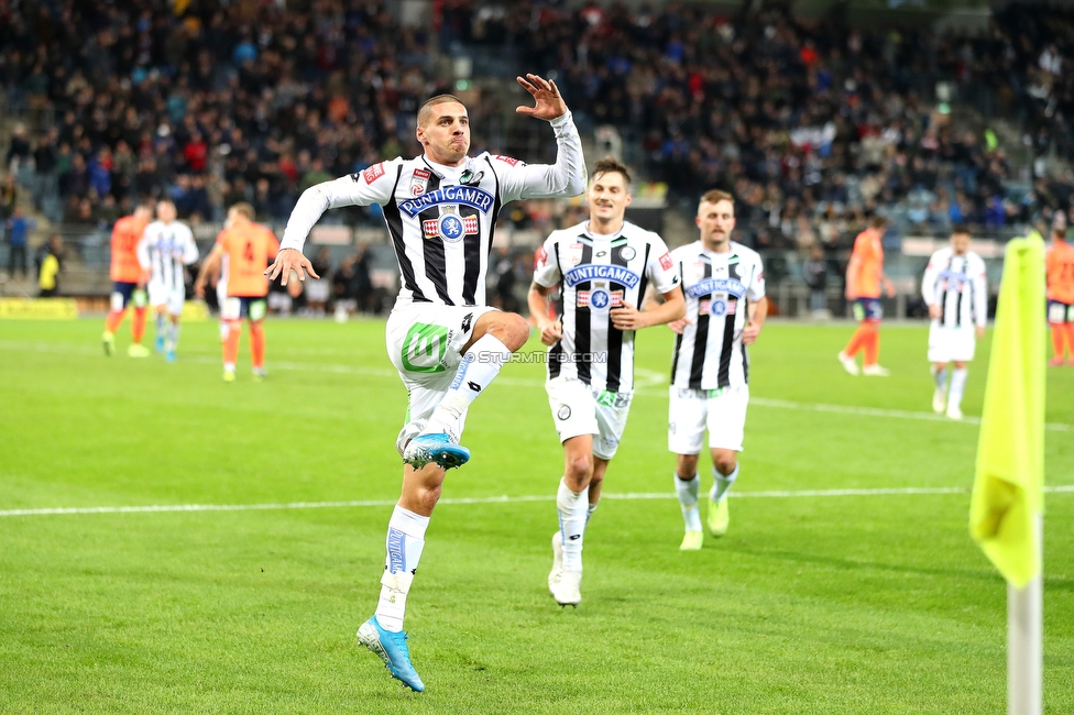 Sturm Graz - Hartberg
Oesterreichische Fussball Bundesliga, 14. Runde, SK Sturm Graz - TSV Hartberg, Stadion Liebenau Graz, 09.11.2019. 

Foto zeigt Kiril Despodov (Sturm)
Schlüsselwörter: torjubel