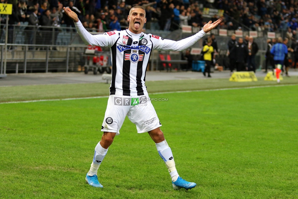 Sturm Graz - Hartberg
Oesterreichische Fussball Bundesliga, 14. Runde, SK Sturm Graz - TSV Hartberg, Stadion Liebenau Graz, 09.11.2019. 

Foto zeigt Kiril Despodov (Sturm)
Schlüsselwörter: torjubel