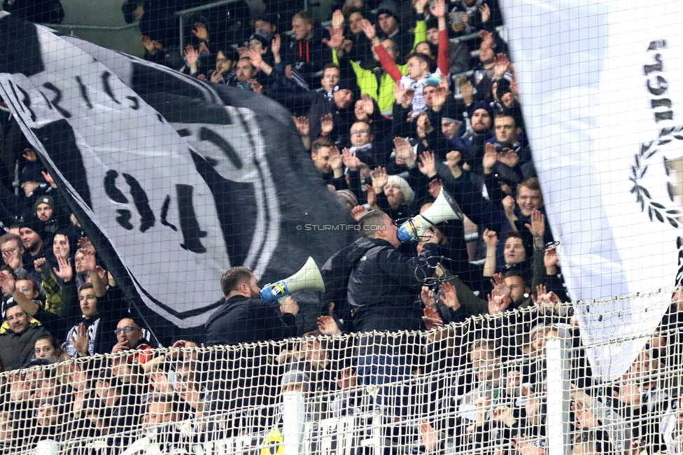 Rapid Wien - Sturm Graz
Oesterreichische Fussball Bundesliga, 15. Runde, SK Rapid Wien - SK Sturm Graz, Weststadion Wien, 24.11.2019. 

Foto zeigt Fans von Sturm
Schlüsselwörter: brigata vorsaenger