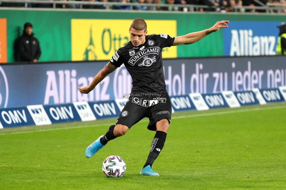 Rapid Wien - Sturm Graz
Oesterreichische Fussball Bundesliga, 15. Runde, SK Rapid Wien - SK Sturm Graz, Weststadion Wien, 24.11.2019. 

Foto zeigt Kiril Despodov (Sturm)
