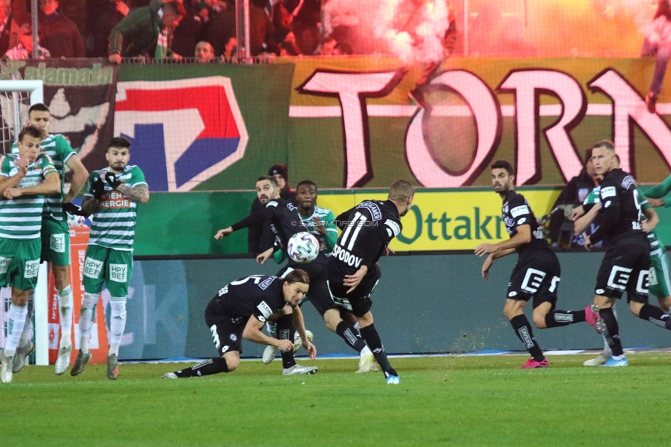 Rapid Wien - Sturm Graz
Oesterreichische Fussball Bundesliga, 15. Runde, SK Rapid Wien - SK Sturm Graz, Weststadion Wien, 24.11.2019. 

Foto zeigt Kiril Despodov (Sturm)
Schlüsselwörter: freistoss