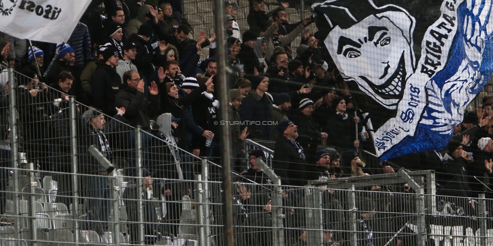 WSG Tirol - Sturm Graz
Oesterreichische Fussball Bundesliga, 16. Runde, WSG Tirol - SK Sturm Graz, Tivoli Neu Innsbruck, 30.11.2019. 

Foto zeigt Fans von Sturm
Schlüsselwörter: tifosi brigata