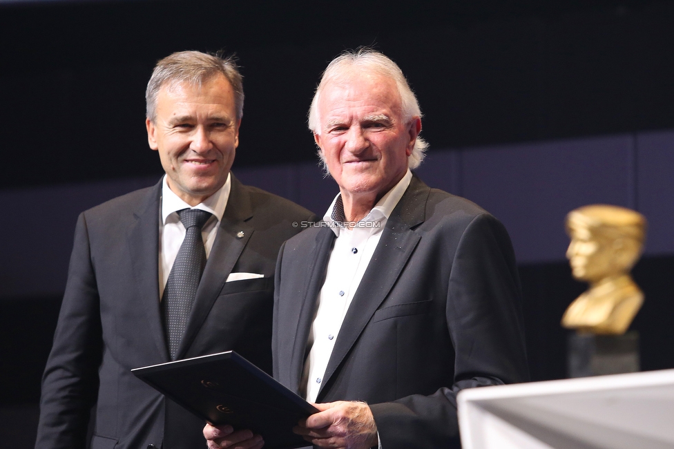 110 Jahre Sturmgeist Gala
110 Jahre Sturmgeist Gala, Helmut List Halle Graz, 03.12.2019.

Foto zeigt Christian Jauk (Praesident Sturm) und Guenther Paulitsch (ehem. Spieler Sturm)
