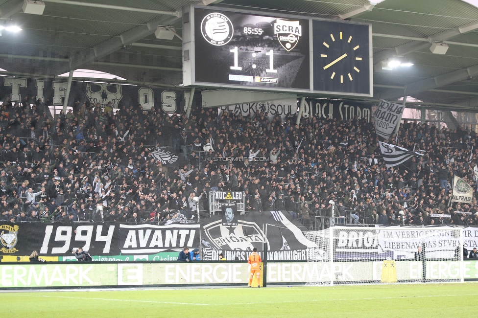 Sturm Graz - Altach
Oesterreichische Fussball Bundesliga, 17. Runde, SK Sturm Graz - SCR Altach, Stadion Liebenau Graz, 08.12.2019. 

Foto zeigt Fans von Sturm
