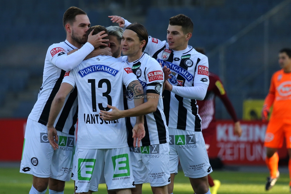 Sturm Graz - Altach
Oesterreichische Fussball Bundesliga, 17. Runde, SK Sturm Graz - SCR Altach, Stadion Liebenau Graz, 08.12.2019. 

Foto zeigt Lukas Spendlhofer (Sturm), Jakob Jantscher (Sturm), Stefan Hierlaender (Sturm) und Ivan Ljubic (Sturm)
Schlüsselwörter: torjubel