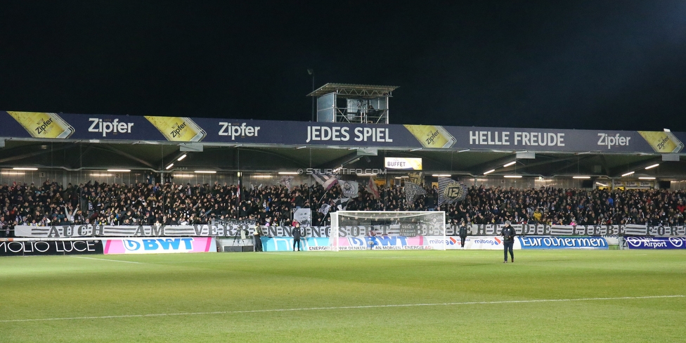 LASK - Sturm Graz
Oesterreichische Fussball Bundesliga, 18. Runde, LASK - SK Sturm Graz, Waldstadion Pasching, 15.12.2019. 

Foto zeigt Fans von LASK Linz
