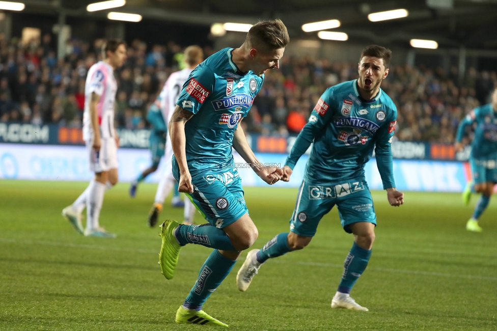 LASK - Sturm Graz
Oesterreichische Fussball Bundesliga, 18. Runde, LASK - SK Sturm Graz, Waldstadion Pasching, 15.12.2019. 

Foto zeigt Thorsten Roecher (Sturm)
