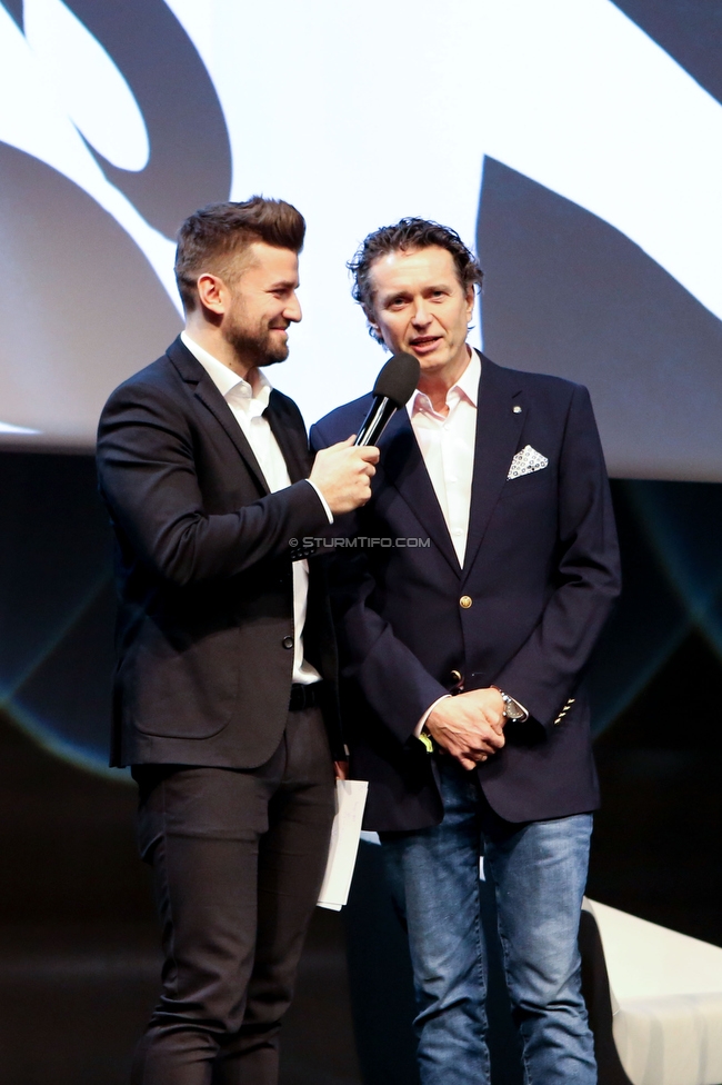 Sturm Graz Generalversammlung
SK Sturm Graz Generalversammlung, Raiffeisen Landesbank Raaba, 31.01.2020. 

Foto zeigt Thomas Seidl (Stadionsprecher Sturm) und Wolfgang Nusshold (Vorstand Sturm)
