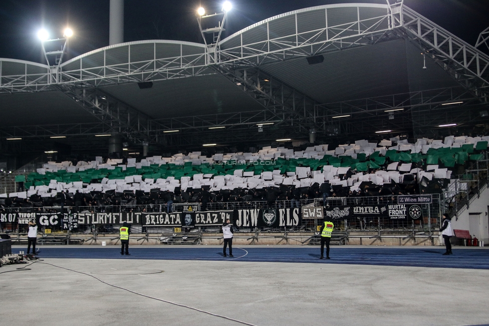 LASK - Sturm Graz
OEFB Cup, Viertelfinale, LASK - SK Sturm Graz, Stadion Gugl Linz, 08.02.2020. 

Foto zeigt Fans von Sturm mit einer Choreografie
