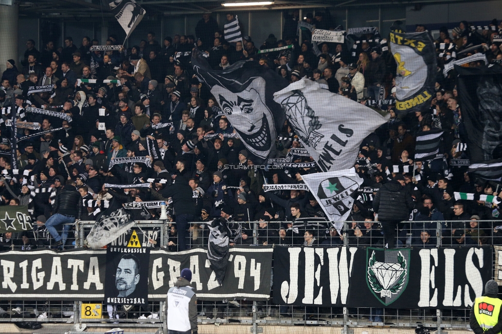 LASK - Sturm Graz
OEFB Cup, Viertelfinale, LASK - SK Sturm Graz, Stadion Gugl Linz, 08.02.2020. 

Foto zeigt Fans von Sturm
Schlüsselwörter: brigata jewels