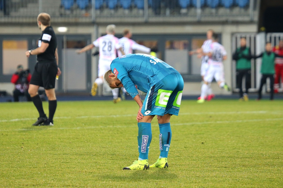 LASK - Sturm Graz
OEFB Cup, Viertelfinale, LASK - SK Sturm Graz, Stadion Gugl Linz, 08.02.2020. 

Foto zeigt Emanuel Sakic (Sturm)
Schlüsselwörter: aerger