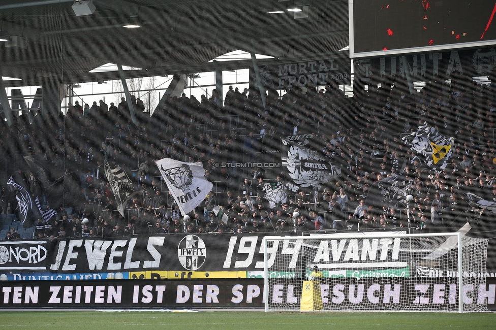 Sturm Graz - Mattersburg
Oesterreichische Fussball Bundesliga, 19. Runde, SK Sturm Graz - SV Mattersburg, Stadion Liebenau Graz, 16.02.2020. 

Foto zeigt Fans von Sturm
Schlüsselwörter: jewels