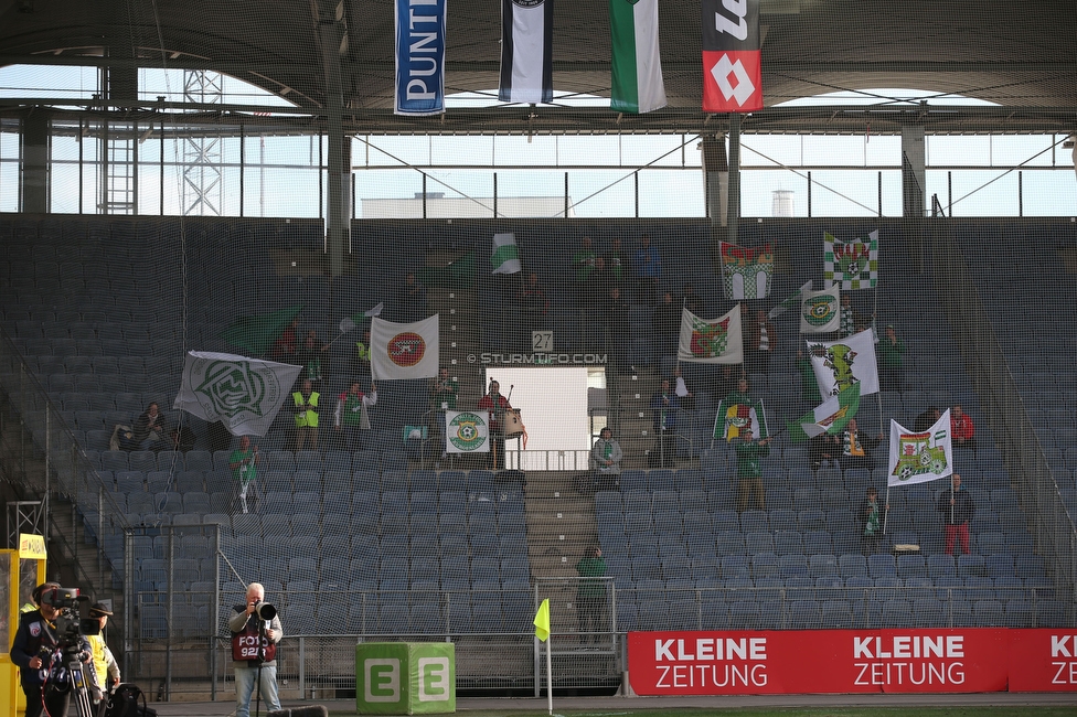 Sturm Graz - Mattersburg
Oesterreichische Fussball Bundesliga, 19. Runde, SK Sturm Graz - SV Mattersburg, Stadion Liebenau Graz, 16.02.2020. 

Foto zeigt Fans von Mattersburg
