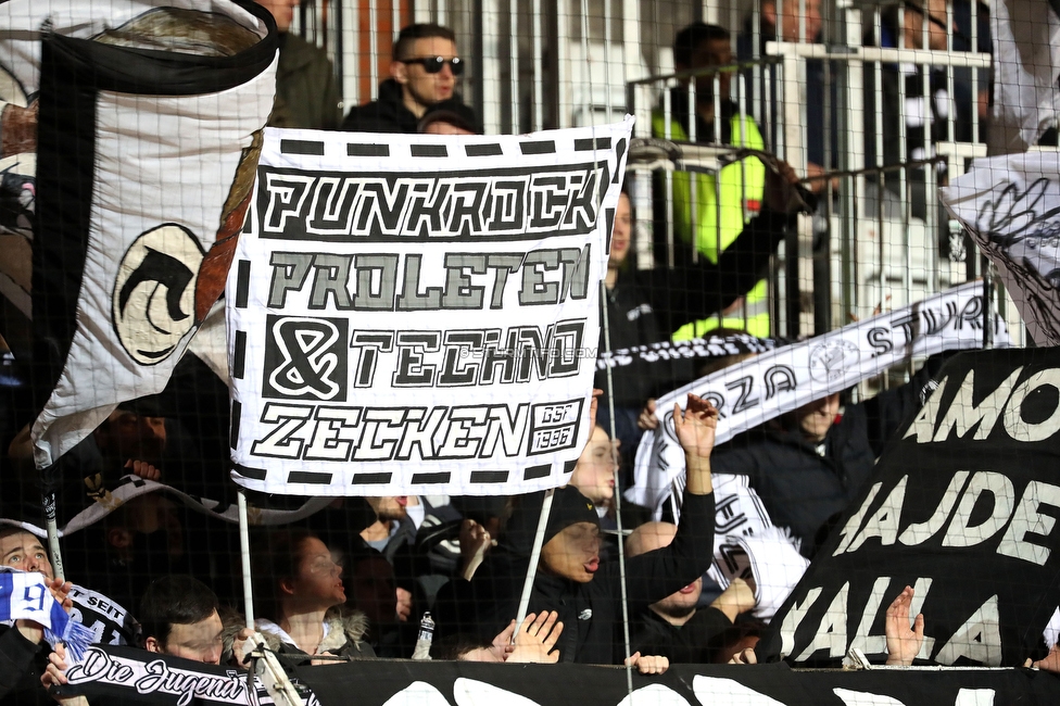 Admira Wacker - Sturm Graz
Oesterreichische Fussball Bundesliga, 20. Runde, FC Admira Wacker - SK Sturm Graz, Stadion Suedstadt Maria Enzersdorf, 22.02.2020. 

Foto zeigt Fans von Sturm
Schlüsselwörter: schals sturmflut