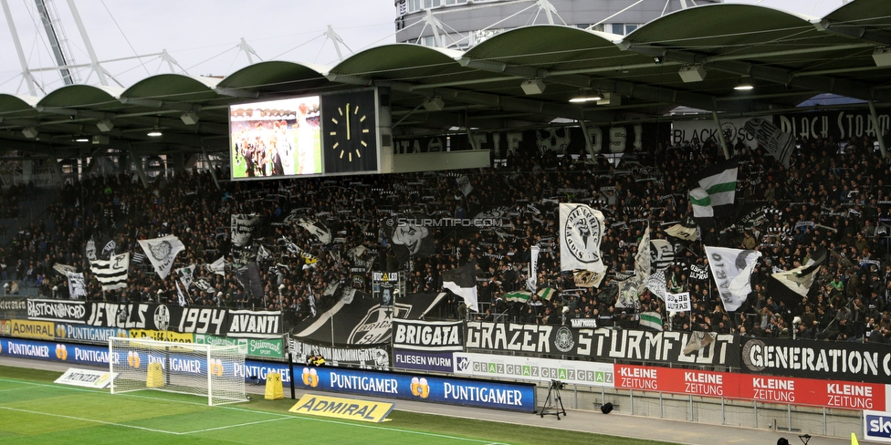 Sturm Graz - Austria Wien
Oesterreichische Fussball Bundesliga, 21. Runde, SK Sturm Graz - FK Austria Wien, Stadion Liebenau Graz, 01.03.2020. 

Foto zeigt Fans von Sturm
