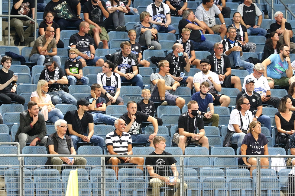 Sturm Graz - Innsbruck
OEFB Cup, 1. Runde, SK Sturm Graz - SV Innsbruck, Stadion Liebenau Graz, 28.08.2020. 

Foto zeigt Fans von Sturm
Schlüsselwörter: COVID19