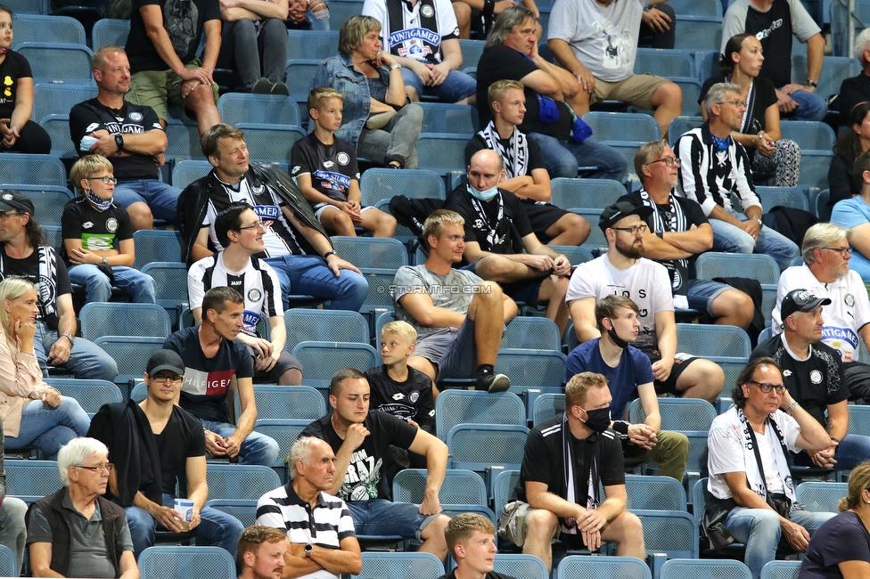 Sturm Graz - Innsbruck
OEFB Cup, 1. Runde, SK Sturm Graz - SV Innsbruck, Stadion Liebenau Graz, 28.08.2020. 

Foto zeigt Fans von Sturm
Schlüsselwörter: COVID19