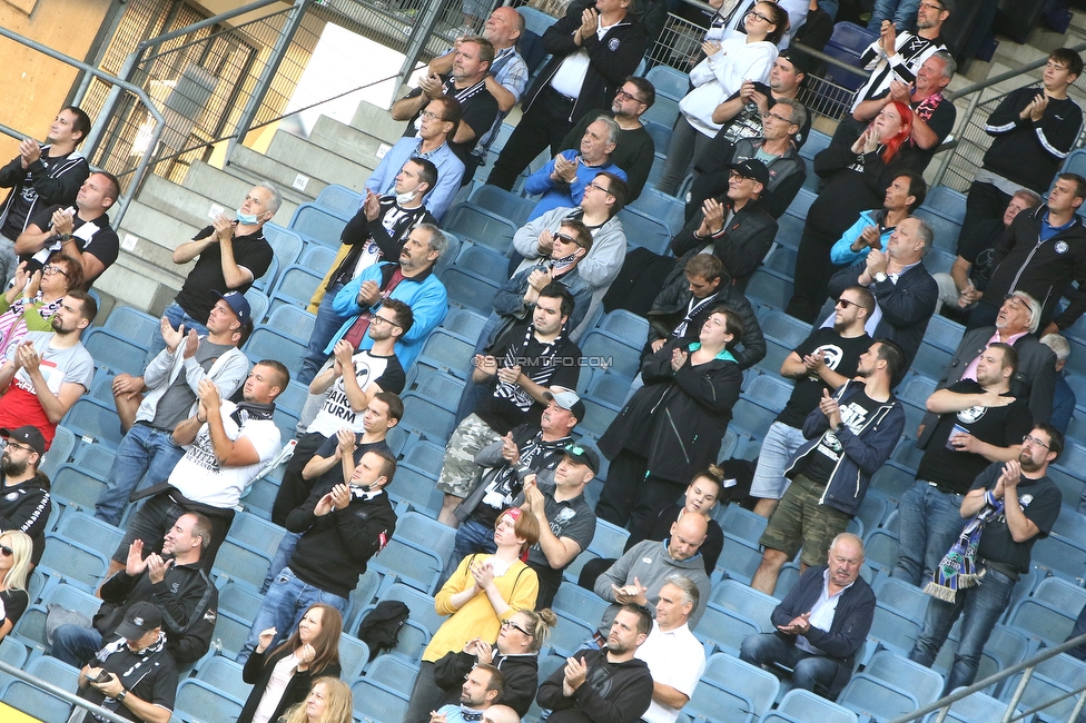 Sturm Graz - Rapid Wien
Oesterreichische Fussball Bundesliga, 2. Runde, SK Sturm Graz - SK Rapid Wien, Stadion Liebenau Graz, 19.09.2020. 

Foto zeigt Fans von Sturm
Schlüsselwörter: COVID19