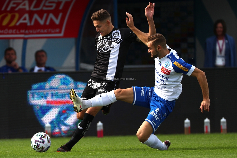 Hartberg - Sturm Graz
Oesterreichische Fussball Bundesliga, 3. Runde, TSV Hartberg - SK Sturm Graz, Arena Hartberg, 27.09.2020. 

Foto zeigt Sandro Ingolitsch (Sturm)
