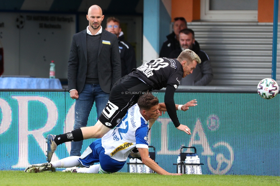 Hartberg - Sturm Graz
Oesterreichische Fussball Bundesliga, 3. Runde, TSV Hartberg - SK Sturm Graz, Arena Hartberg, 27.09.2020. 

Foto zeigt Christian Ilzer (Cheftrainer Sturm), Kevin Friesenbichler (Sturm) und Felix Luckeneder (Hartberg)
