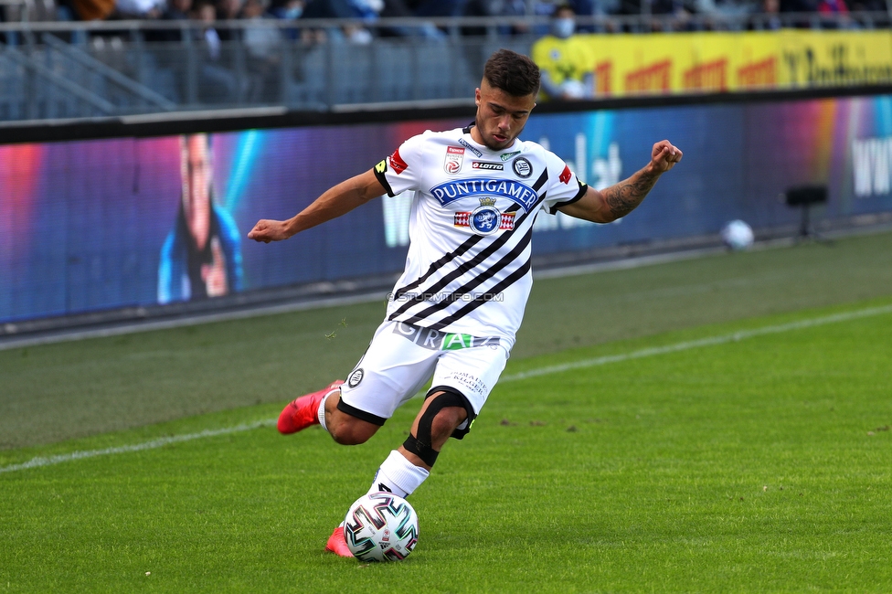 Sturm Graz - Altach
Oesterreichische Fussball Bundesliga, 4. Runde, SK Sturm Graz - SCR Altach, Stadion Liebenau Graz, 04.10.2020. 

Foto zeigt Jusuf Gazibegovic (Sturm)
