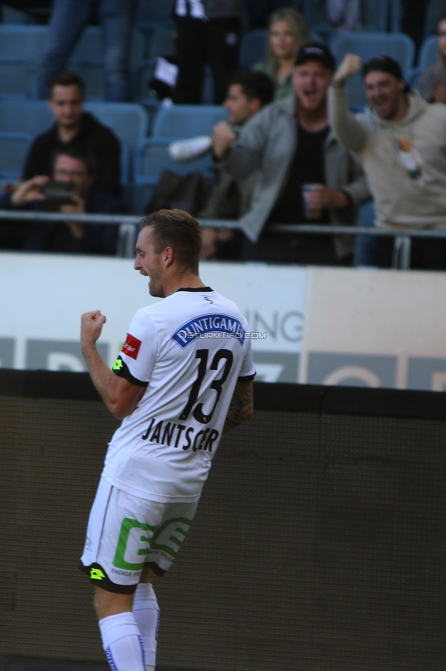 Sturm Graz - Altach
Oesterreichische Fussball Bundesliga, 4. Runde, SK Sturm Graz - SCR Altach, Stadion Liebenau Graz, 04.10.2020. 

Foto zeigt Jakob Jantscher (Sturm)
Schlüsselwörter: torjubel