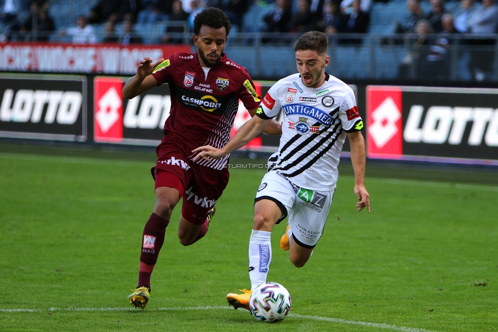 Sturm Graz - Altach
Oesterreichische Fussball Bundesliga, 4. Runde, SK Sturm Graz - SCR Altach, Stadion Liebenau Graz, 04.10.2020. 

Foto zeigt Otar Kiteishvili (Sturm)
