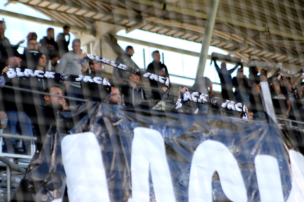 Sturm Graz - Altach
Oesterreichische Fussball Bundesliga, 4. Runde, SK Sturm Graz - SCR Altach, Stadion Liebenau Graz, 04.10.2020. 

Foto zeigt Fans von Sturm
Schlüsselwörter: blackjacks