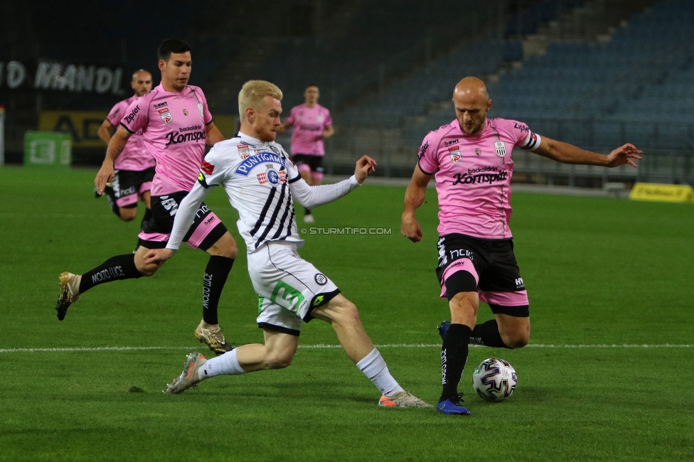 Sturm Graz - LASK
Oesterreichische Fussball Bundesliga, 6. Runde, SK Sturm Graz - LASK, Stadion Liebenau Graz, 01.11.2020. 

Foto zeigt Kevin Friesenbichler (Sturm)
