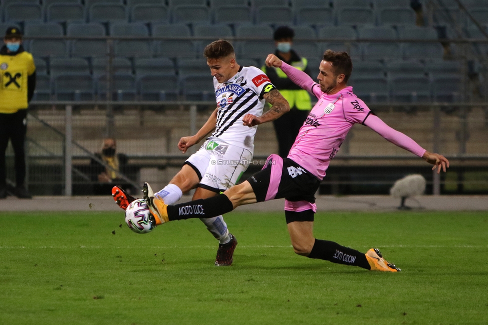 Sturm Graz - LASK
Oesterreichische Fussball Bundesliga, 6. Runde, SK Sturm Graz - LASK, Stadion Liebenau Graz, 01.11.2020. 

Foto zeigt Jusuf Gazibegovic (Sturm)
