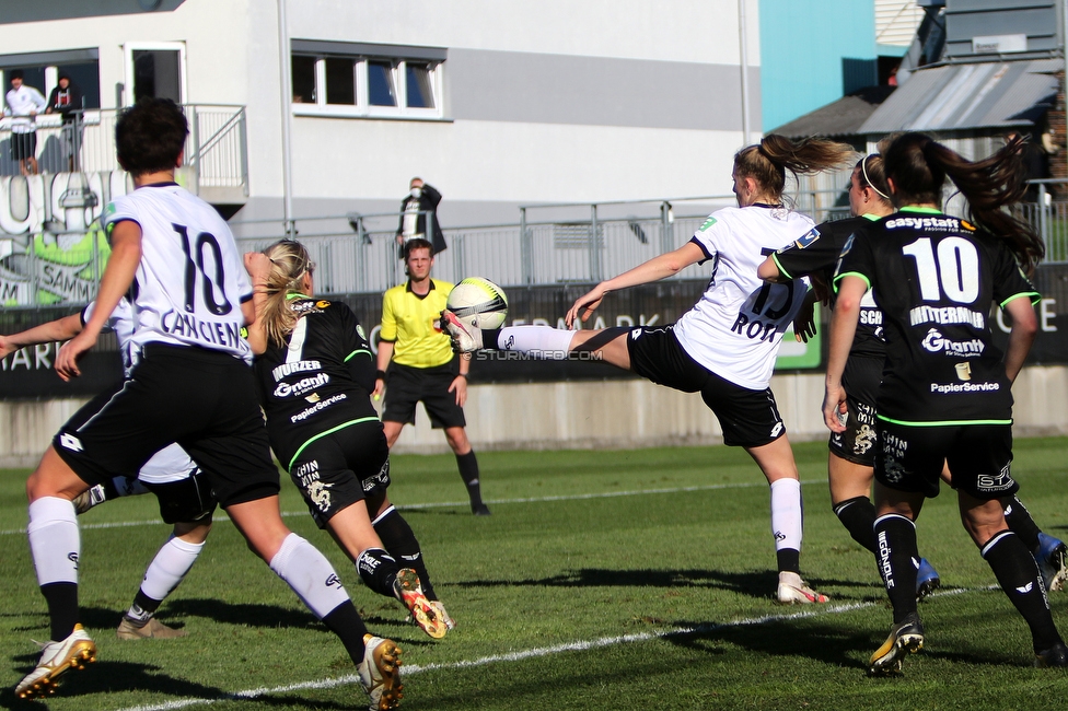 Sturm Damen - Neulengbach
OEFB Frauen Bundesliga, 8. Runde,  SK Sturm Graz Damen - SV Neulengbach, Trainingszentrum Messendor Graz, 08.11.2020. 

Foto zeigt Paula Roth (Sturm Damen)
