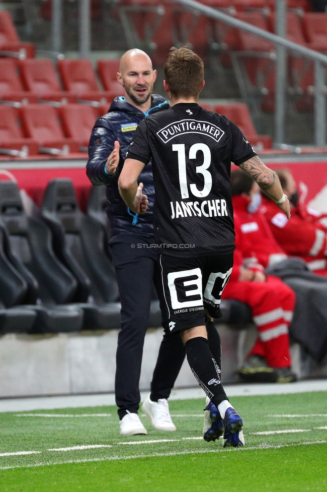 Hartberg - Sturm Graz
Oesterreichische Fussball Bundesliga, 2. Runde, TSV Hartberg - SK Sturm Graz, Arena Hartberg, 27.09.2020. 

Foto zeigt Christian Ilzer (Cheftrainer Sturm) und Jakob Jantscher (Sturm)
