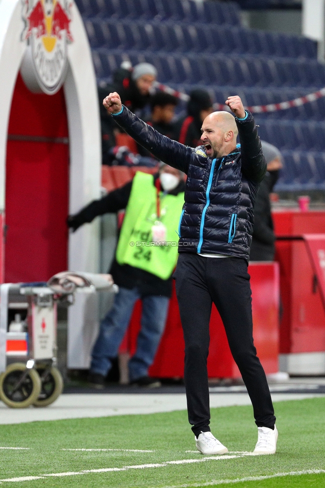 Hartberg - Sturm Graz
Oesterreichische Fussball Bundesliga, 2. Runde, TSV Hartberg - SK Sturm Graz, Arena Hartberg, 27.09.2020. 

Foto zeigt Christian Ilzer (Cheftrainer Sturm)
Schlüsselwörter: jubel